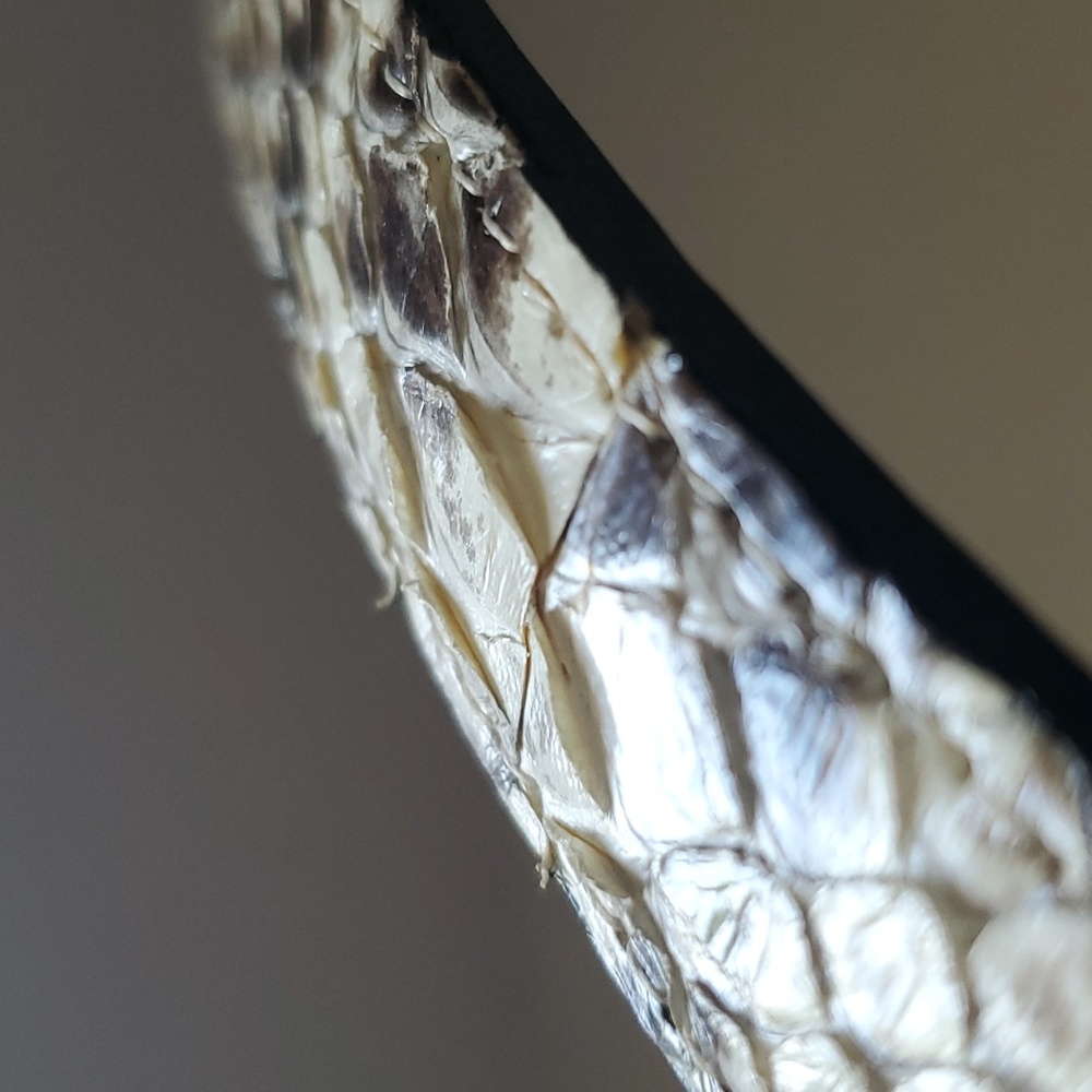 Snakeskin Genuine Leather Belt  sz 38 - Picture 11 of 13